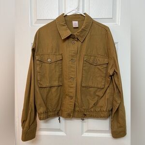 Brown Cargo Jacket - Size XL Oversized Fit